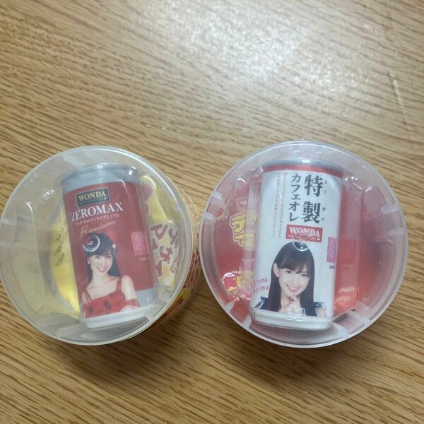 AKB48 WONDA デザイン缶マグネット 小嶋陽菜 2種
