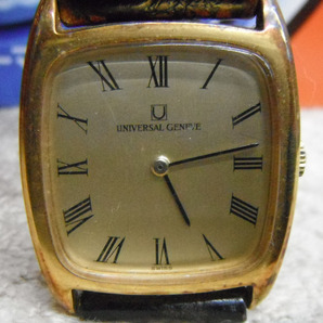 1円～アンティーク/UNIVERSAL GENEVE/PLAQUE G20/金張り/スイス製/腕時計/稼働品の画像1