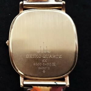 CREDOR クレドール SEIKO セイコー 18K 金無垢 ゴールド文字盤 クォーツ メンズ 腕時計 金 9300-5450 べっ甲 ベルト 18金 総重量30.97gの画像7