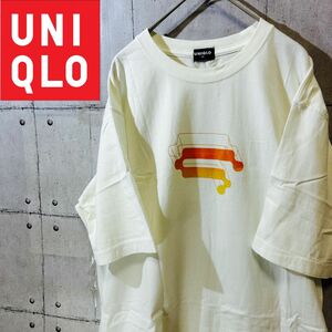 UNIQLOオールドユニクロ　ビックプリントTシャツXL ネイビータグ 半袖Tシャツ