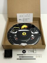 未使用品 ラウンドクロックメタル フェラーリハンドル コクピットデザイン 組み立て式壁掛け時計 Ferrari アルミ_画像2