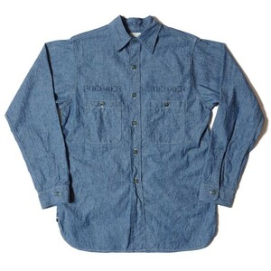 WAREHOUSE & CO. Lot 3044 USN CHAMBRAY SHIRTS プリント　NON WASH　４０