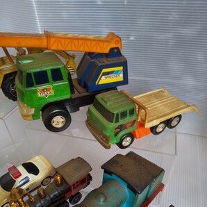 当時物 子供が遊んだミニカー 車のおもちゃ まとめて21台 マジョレット 昭和レトロ ミニカー ブルドーザー トラック はたらくくるま乗り物の画像7