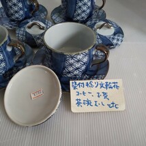 雑貨店在庫品 茶碗蒸し作れるコーヒーカップ 未使用品 カップ&ソーサー 蓋付 染付 ソーサー カップ 洋食器 食器 茶碗蒸し_画像6