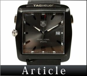 173619◆動作確認済 TAG Heuer タグホイヤー プロフェッショナル スポーツ 腕時計 クォーツ WAE1113 デイト SS ラバー メンズ/ D