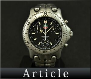 176127□動作確認済 TAG Heuer タグホイヤー セル プロフェッショナル200 腕時計 クォーツ デイト クロノ S39.306 SS メンズ/ D