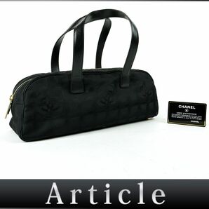 176588〇美品 CHANEL シャネル ニュートラベル ミニボストンバッグ ハンドバッグ A15828 10番台 ナイロン レザー ブラック 黒/ Bの画像1