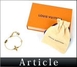 174857* прекрасный товар LOUIS VUITTON Louis Vuitton браслет Louis Z аксессуары M00372 GP Gold LV Circle с ящиком / E