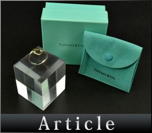 174797◆ Tiffany&co ティファニー ハート リング 指輪 アクセサリー 11号 Sv925 K18YG シルバー ゴールド レディース 箱/ E