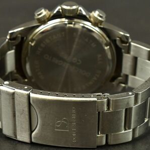 171075◇動作確認済 DOLCE SEGRETO ドルチェセグレート メンズウォッチ 腕時計 クロノグラフ クォーツ CG100 SS ブラック シルバー/ Dの画像6