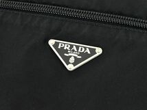 174367◆ PRADA プラダ 三角ロゴプレート ショルダーバッグ 斜めがけ 鞄 バッグ ナイロン ブラック シルバー金具 レディース/ B_画像7