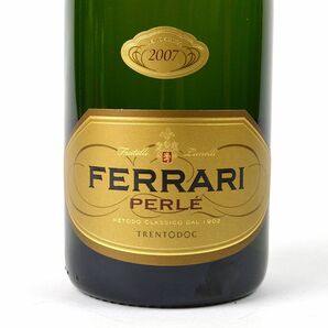 176432古酒□未開栓 フェッラーリ ペルレ ミレジム 2007 スパークリング 白ワイン FERRARI PERLE 750ml 12.5% 箱/ Aの画像3