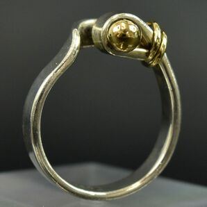 174549◆ Tiffany&co ティファニー フック＆アイ リング 指輪 アクセサリー 10号 Sv925 K18YG シルバー ゴールド レディース/ Eの画像3