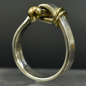 174549◆ Tiffany&co ティファニー フック＆アイ リング 指輪 アクセサリー 10号 Sv925 K18YG シルバー ゴールド レディース/ Eの画像4