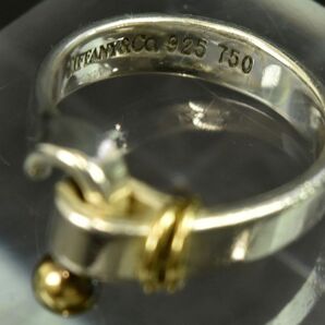 174549◆ Tiffany&co ティファニー フック＆アイ リング 指輪 アクセサリー 10号 Sv925 K18YG シルバー ゴールド レディース/ Eの画像6