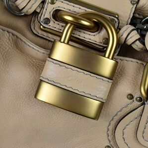 176642◆ Chloe’ クロエ パディントン ハンドバッグ トートバッグ 鞄 バッグ レザー 革 ベージュ ゴールド金具 レディース/ Bの画像7