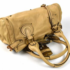 176642◆ Chloe’ クロエ パディントン ハンドバッグ トートバッグ 鞄 バッグ レザー 革 ベージュ ゴールド金具 レディース/ Bの画像4