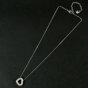 176747□ SWAROVSKI スワロフスキー ハートモチーフ ネックレス ペンダント シルバーメッキ クリスタル シルバー レディース/ Eの画像2