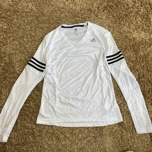 t80 adidas 長袖tシャツ サイズL表記 インドネシア製