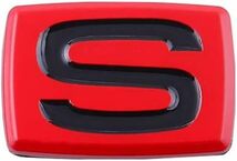 S エンブレム 汎用車エンブレム エスロゴステッカー 3Ｄ金属のステッカー 自動車、トラック、適する トランク、側面などに貼る カ_画像9