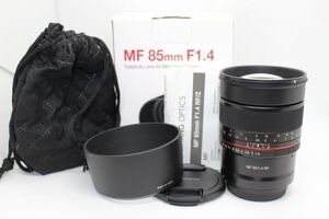 RF用 フルサイズ SAMYANG MF 85mm F1.4 CANON キヤノン用 サムヤン 単焦点望遠レンズ 元箱付き Lens #Z3428