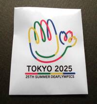 ピンバッジ 東京2025デフリンピック 大会エンブレム 非売品 マグネット式 TOKYO 2025 SUMMER DEAFLYMPICS 専用袋入り 東京都_画像1