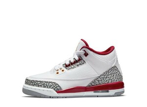 サイズ：23.5　タグ付き未使用品　Nike GS Air Jordan 3 Cardinal Redナイキ GS エアジョーダン 3 カーディナル レッド