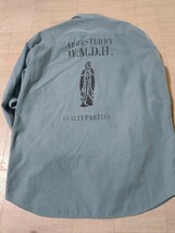 サイズ：L　美品　日本製　ワコマリア WACKO MARIA RUDEES パッチワークシャツ コットン混　長袖 ワークシャツ_画像7
