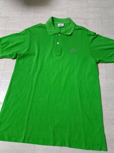 サイズ：3　美品　日本製　LACOSTE ラコステ L1212X 鹿の子 半袖ポロシャツ