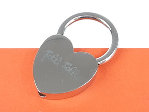 Folifori folifolli Heart Heart Nanjing Lock Holder Back Charm Silver Color Yas-5395