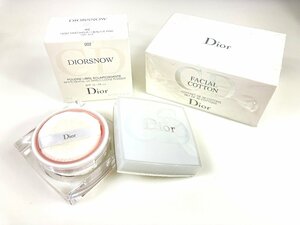 未使用 クリスチャン・ディオール Christian Dior DIORSNOW ルース パウダー 002 ヘルシーピンク 14g フェイシャルコットン 30枚 KES-2387