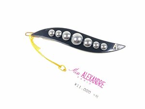 アレクサンドル ドゥ パリ　ALEXANDRE de PARIS　ラインストーン　ヘアピン　ブラックカラー×ゴールドカラー　YAS-9935