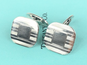  Tiffany TIFFANY stripe pattern cuffs cuff links sterling silver YAS-3457