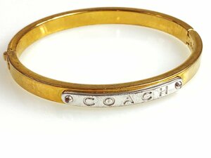  Coach COACH bangle bracele Logo plate Gold color YAS-10646