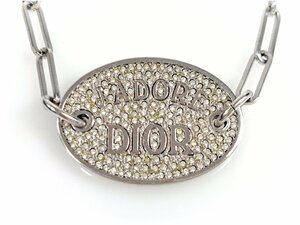 希少　クリスチャン・ディオール　Christian Dior　JADORE　ジャドール　ロゴプレート　ネックレス　シルバーカラー　YAS-11087