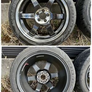 RAYS TE37SL TE37 17インチ 8.5j PCD100 5h グッドライド 245/40R17 ZN6 86 プリウス ボルクレーシング BRZ インプレッサ トヨタ スバルの画像3