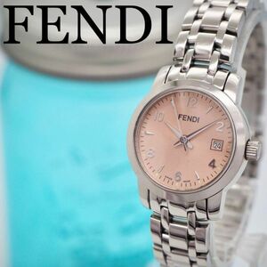 238[ beautiful goods ]FENDI Fendi clock salmon pink lady's wristwatch popular 