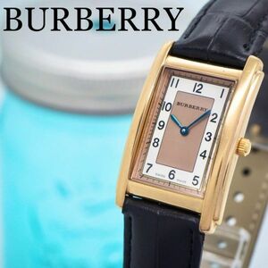295 BURBERRY Burberry clock men's wristwatch rek tongue gyula- leather 