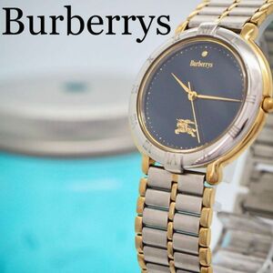 349 Burberrys バーバリー時計　メンズ腕時計 ゴールド ブラック
