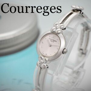 446 Courreges Courreges clock lady's wristwatch silver ..