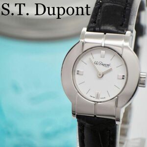 566[ beautiful goods ]S.T.Dupont Dupont clock lady's wristwatch new goods band 