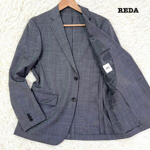 美品！タケオキクチ × REDA【抜群の汎用性】テーラードジャケット 伊製高級生地使用 グレー 2B 軽量 春夏 センターベント L TAKEO KIKUCHI