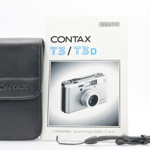 CONTAX T3 チタンブラック シングルティース 前期型 / 35mm F2.8 T* コンタックス ケース 説明書付の画像10