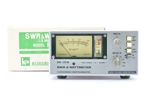 外観美品 動作未確認 KURANISHI RW-215W SWR&WATTMETER クラニシ 通過形電力計 箱 説明書付 ■23674