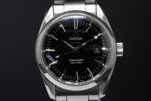 OMEGA Seamaster Aqua Terra Ref：196.1114 オメガ シーマスター アクアテラ クォーツ ブラックダイヤル ■23744