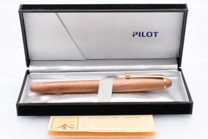 PILOT パイロット CUSTOM ART CRAFT 木 かえで 14K F コンバーター 元箱 万年筆 ■23934