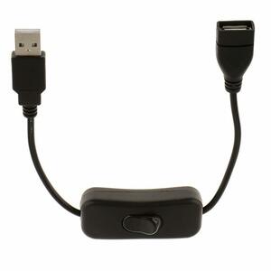 USB A　オスメス　延長ケーブル　オン/オフスイッチ付き