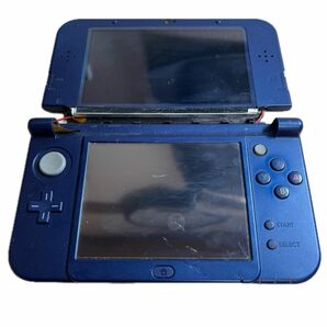 New 3DS LL 本体 RED-001 ジャンク品 破損 ブルー 部品取り