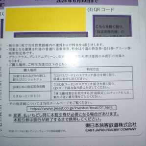 番号通知可 JR東日本 株主優待割引券（1枚片道4割引き）４枚セット（有効期限2023年7月1日~2024年6月30日)の画像5