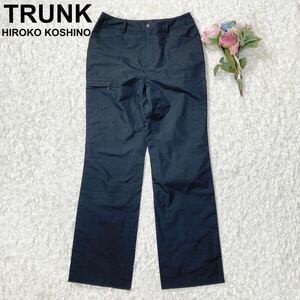 TRUNK HIROKO KOSHINO ヒロココシノ パンツ ナイロン ブラック 38 M レディース ブラック B32431-131